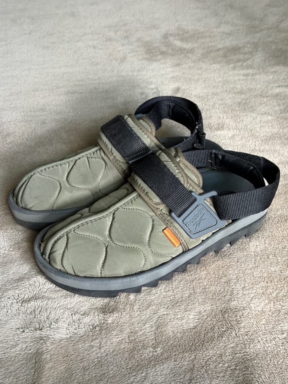 Reebok Beatnik Hunter Olive Green Slingback Sandals size men’s 7 wmn 8